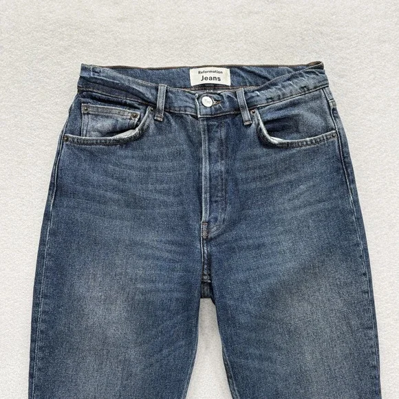 Reformation Serena High Rise Skinny Jeans Womens 26 Blue Stretch Denim Kasai - Picture 2 of 15